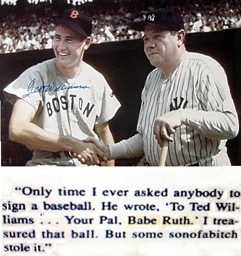nut_history's tweet photo. Ted Williams loved Babe Ruth.

Peep the caption at the bottom of this picture. https://t.co/hKJnmoDaFP