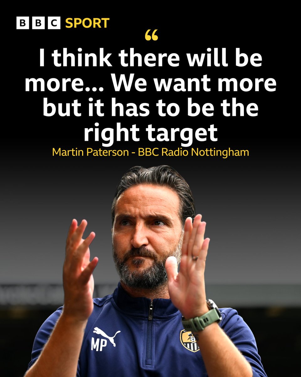 BBCRNS's tweet photo. Martin Paterson says there's "no news" on Jodi Jones, but says Notts County still want more through the door this transfer window.

Listen to our interview with the #Notts boss ahead of the trip to Luton here
https://t.co/lyi6UBNmVM https://t.co/mnUgEos8kR