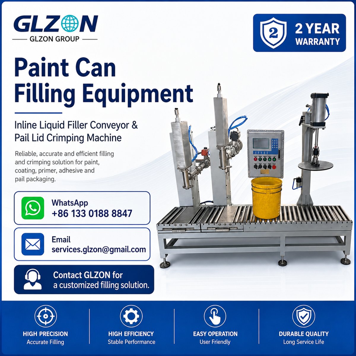 GlzonM's tweet photo. π± WhatsApp: +86 133 0188 8847
π§ Email: services.glzon@gmail.com
#PaintFillingEquipment #PaintFillingMachine #PaintCanFillingMachine #PailFillingMachine #LiquidFillingMachine #PaintPackagingMachine #ConveyorSystem #PailLidCrimping https://t.co/q7ds7pKZUk