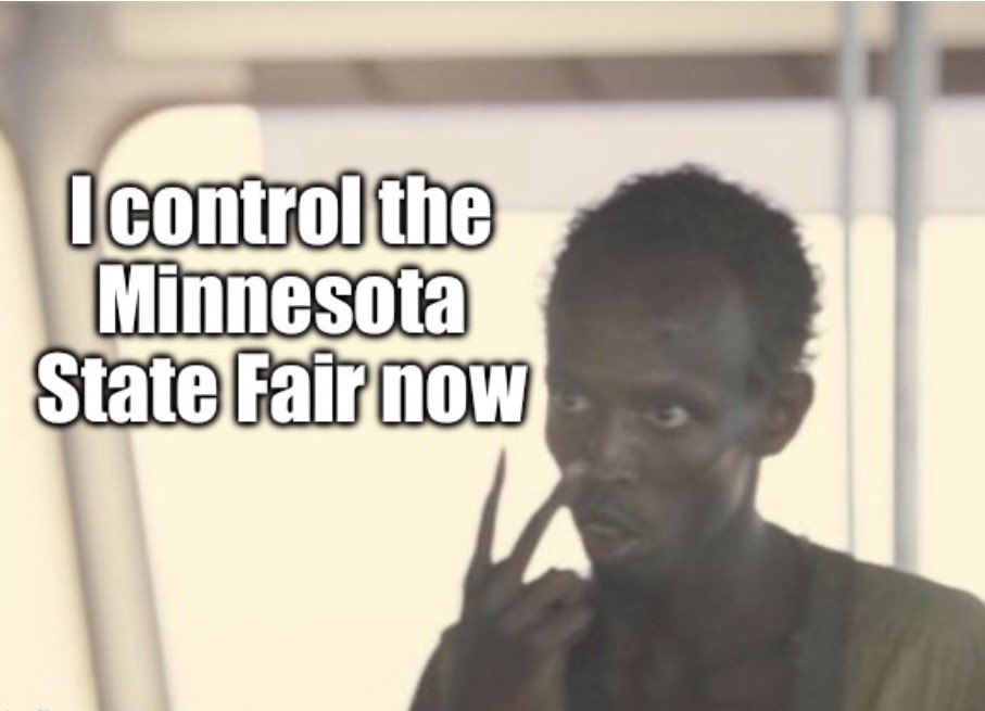 SpiceyBits's tweet photo. Making deals with Somali gangs?
Who’s the captain now?
#keithellison @MNStateFair @StateFairGuide https://t.co/Ivknhbh9ZE