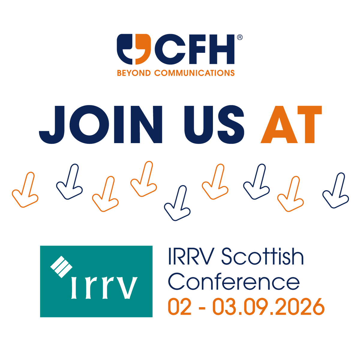 CFH_Docmail's tweet photo. Brian Graham will be exhibiting at IRRV Scotland in early September 📍

He’ll be on hand to discuss how secure, efficient and compliant resident communications strengthen annual and daily billing 💬
Visit our stand to learn how CFH’s specialist revenues and benefits service helps councils optimise processes ⭐

#CFH #IRRV #Scotland