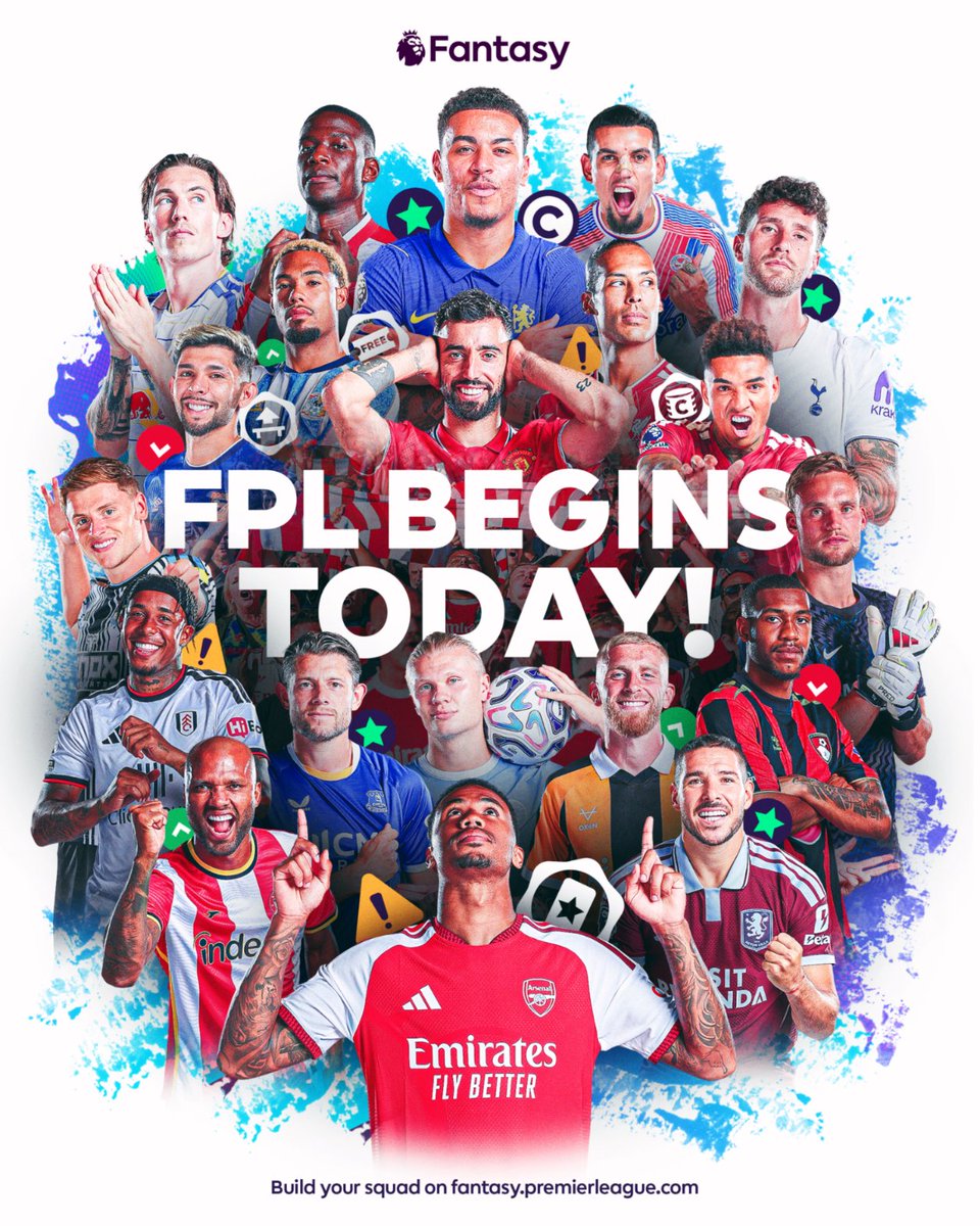 OfficialFPL's tweet photo. Time is running out to enter FPL for Gameweek 1 🚨

Make sure you’re in the game and make your squad here 👉 https://t.co/4sVPeO4s4K https://t.co/GQ2wva6MKq