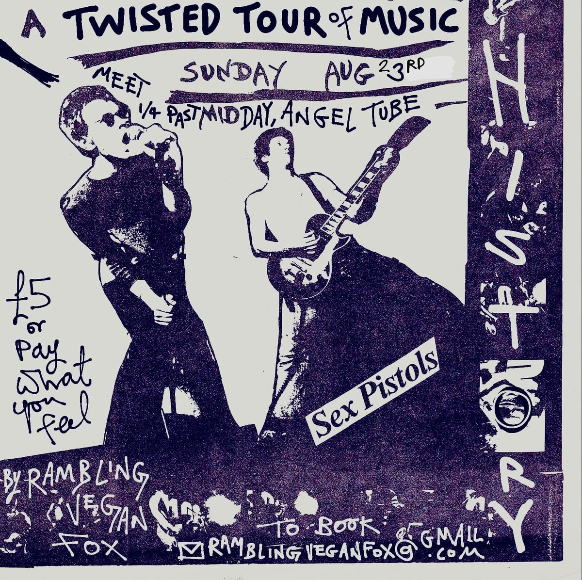 JSFox42's tweet photo. Hi @qotsa Can you RT? Cheers 😊🍻
Join me Sunday 23rdAugust for
A TwistedTour of #MusicHistory #Islington 🎶😎🎶 Gather 12.15pm>12.30ish outside #Angeltube~discover hidden stories &amp;we'll be singing too~To book email ramblingveganfox@gmail.com #supportindependentvenues #London #UK https://t.co/M7EqOT9xe6