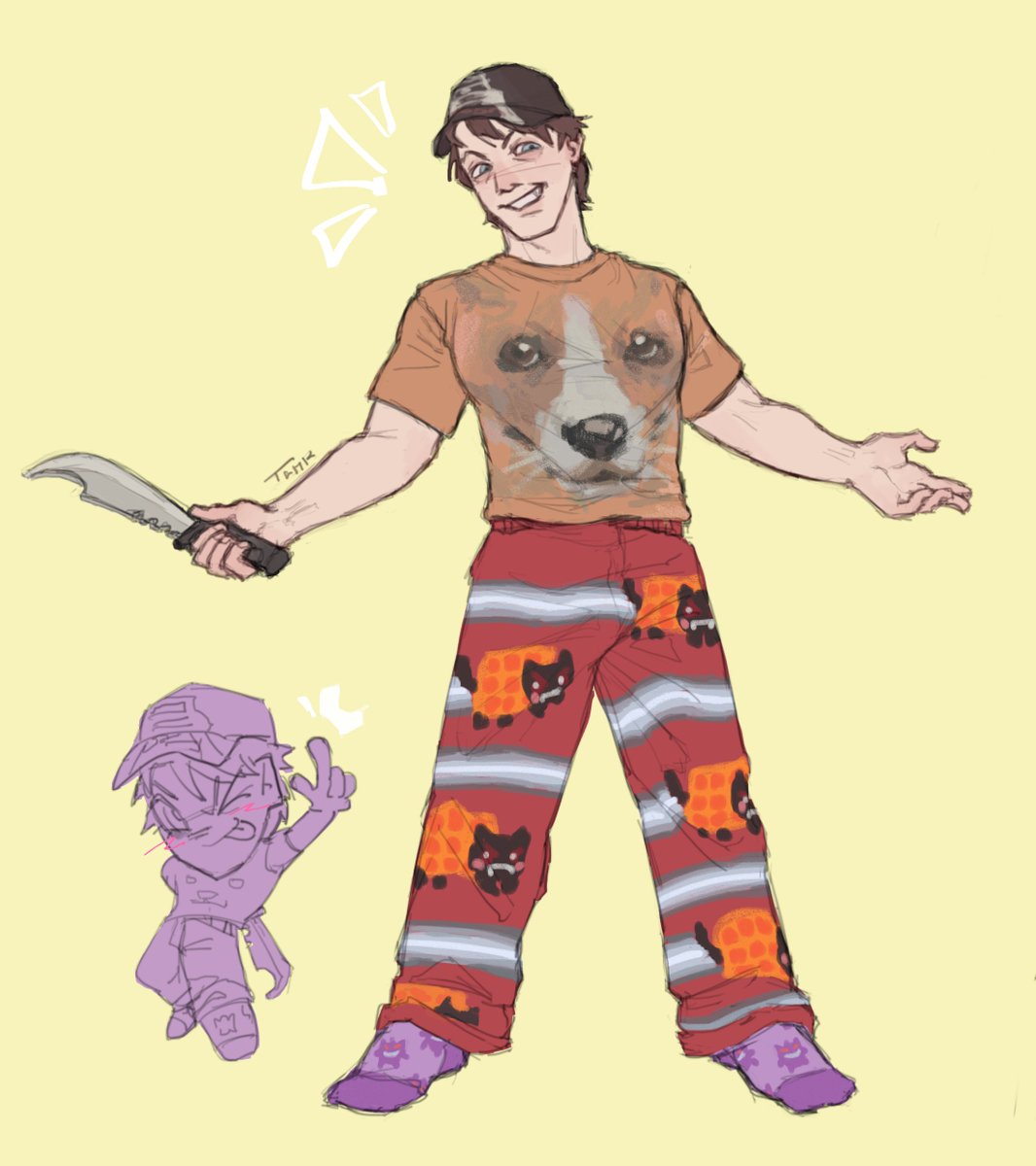 CrazyCo92483657's tweet photo. I finally did it... Habit and Evan in a funny outfit🚶
#everymanHYBRID #emh https://t.co/X39YEmEQUg