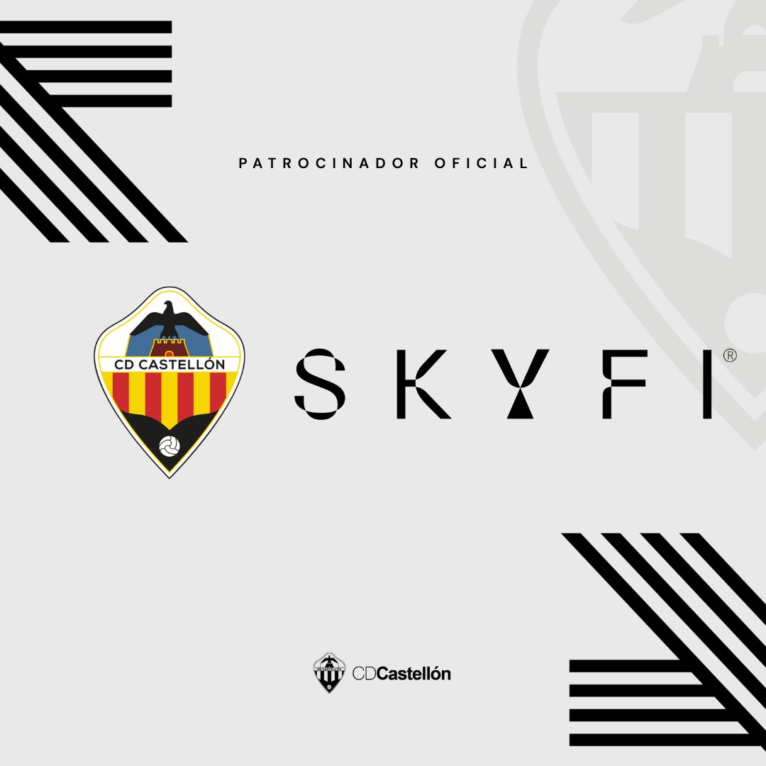 CDCastellon's tweet photo. 🤝 El CD Castellón y @SkyfiApp renuevan su acuerdo de patrocinio para la 2026/2027

🏟️ SkyFi Castalia

🔝 ¡A por la tercera temporada juntos!  

#PPO👂