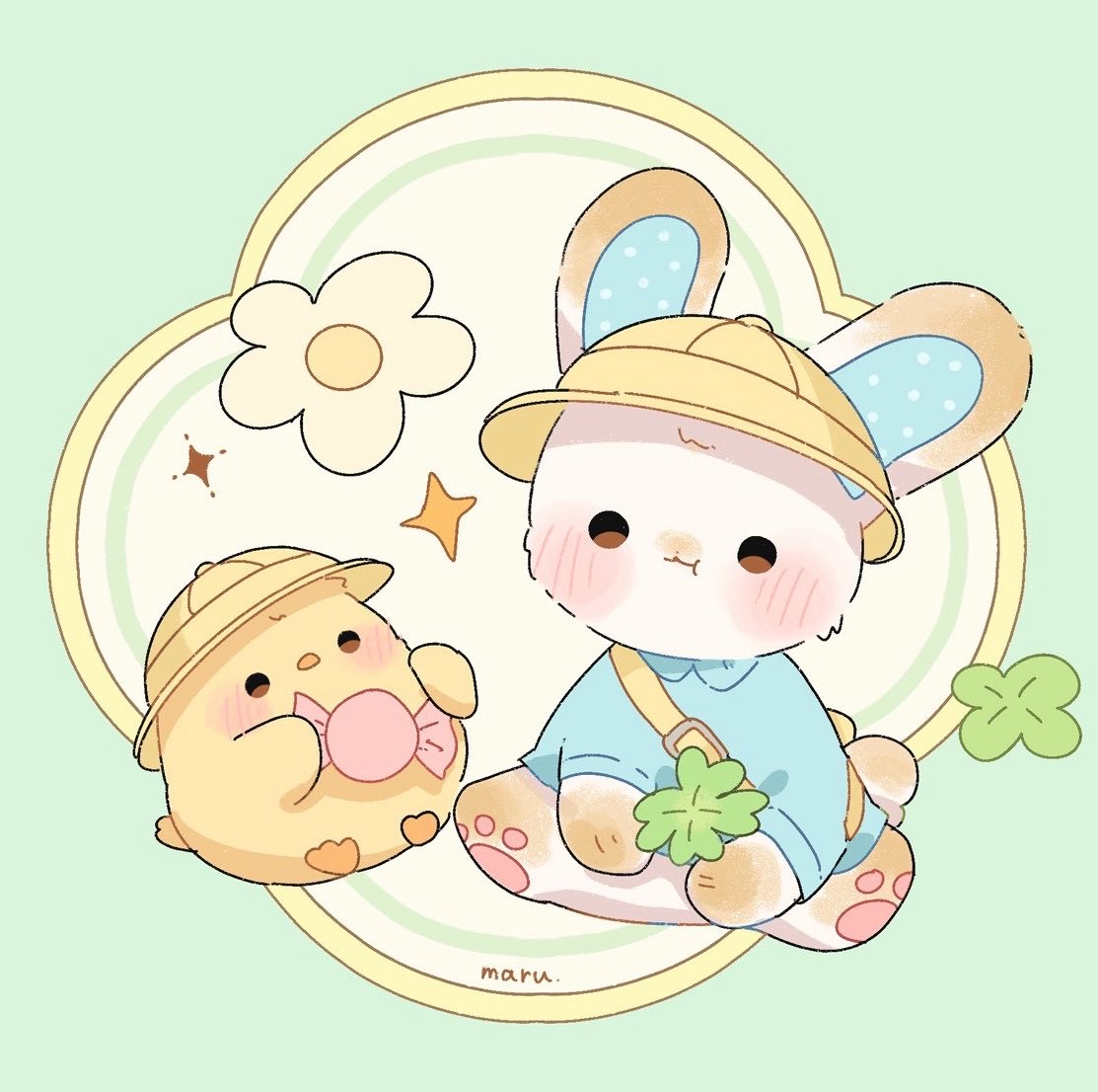 maru_8mr's tweet photo. ✧*｡🌼⭐️☘️☁️🫧⟡.·*.

 #イラスト #illustration https://t.co/Dd9vy5nYAY