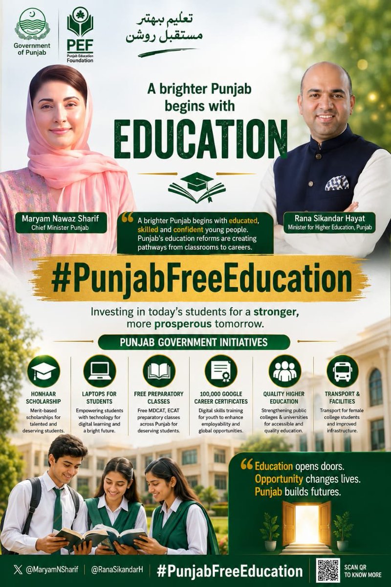 SadafOfficial1's tweet photo. Building a brighter future together! How can local communities best support our public schools alongside CM Maryam Nawaz’s reforms? Reply below! #PunjabFreeEducation https://t.co/p7SpjZ7re2