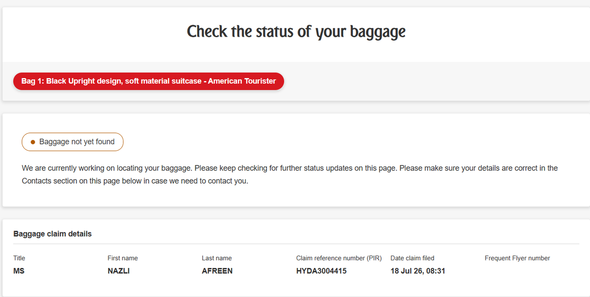 AhmedImranuddin's tweet photo. @emirates @EmiratesSupport @EmiratesSupport 
My luggage please??? You are not able to trace it since 18th July. Further, no proper correspondence from your end. Can you update me with the status?

Details: https://t.co/N5lfvsSQmh