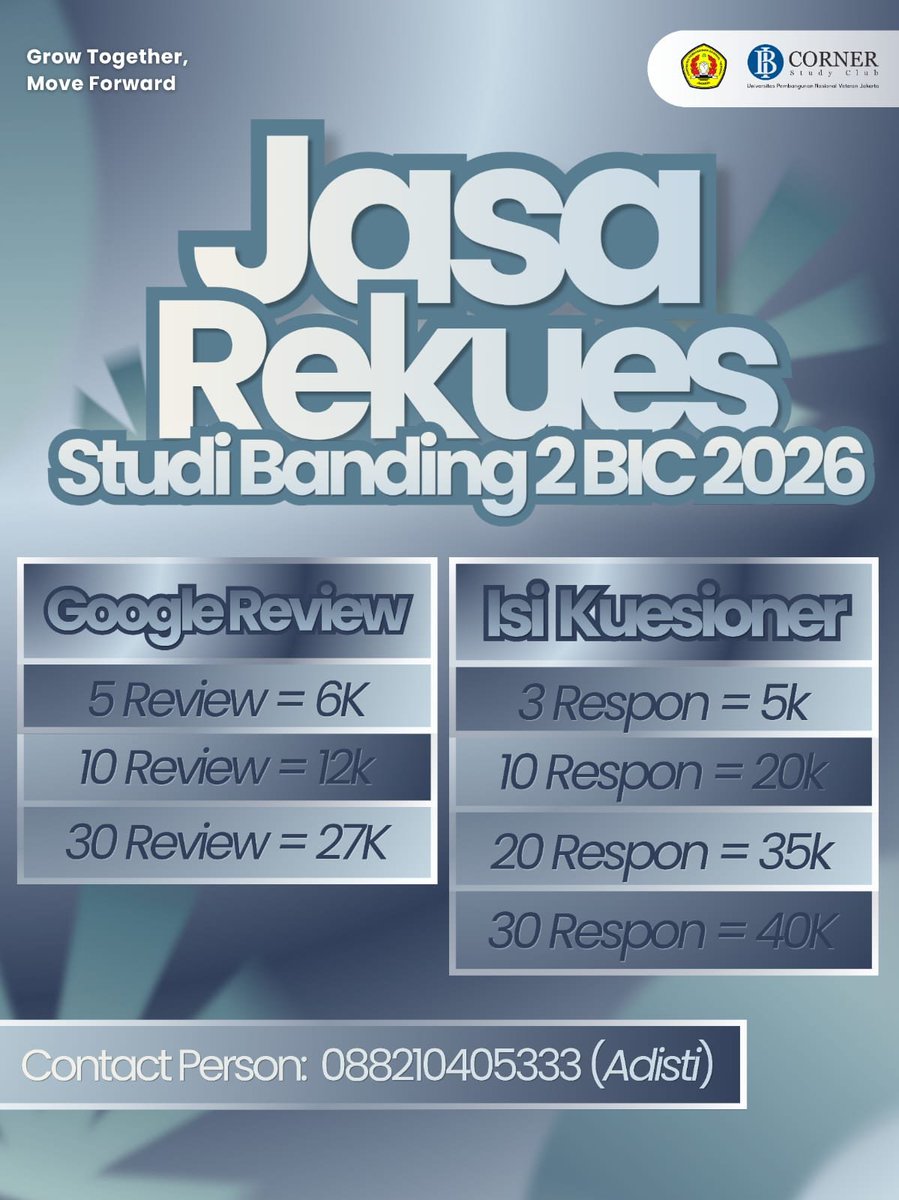 folklorelifee's tweet photo. LAGI CARI RESPONDEN ATAU REVIEW? 👀

Kita bisa bantu dua sekaligus.
Yang butuh cepet &amp; real, sini merapat 🙌🏻

✨JASA REKUES✨

⭐ Google Review (buat naikin rating)
📊 Isi kuesioner (skripsi/riset)

✅ Bukan bot

📩 : 088210405333

 #JasaKuesioner #GoogleReview #zonauang https://t.co/nvfhHSt65F