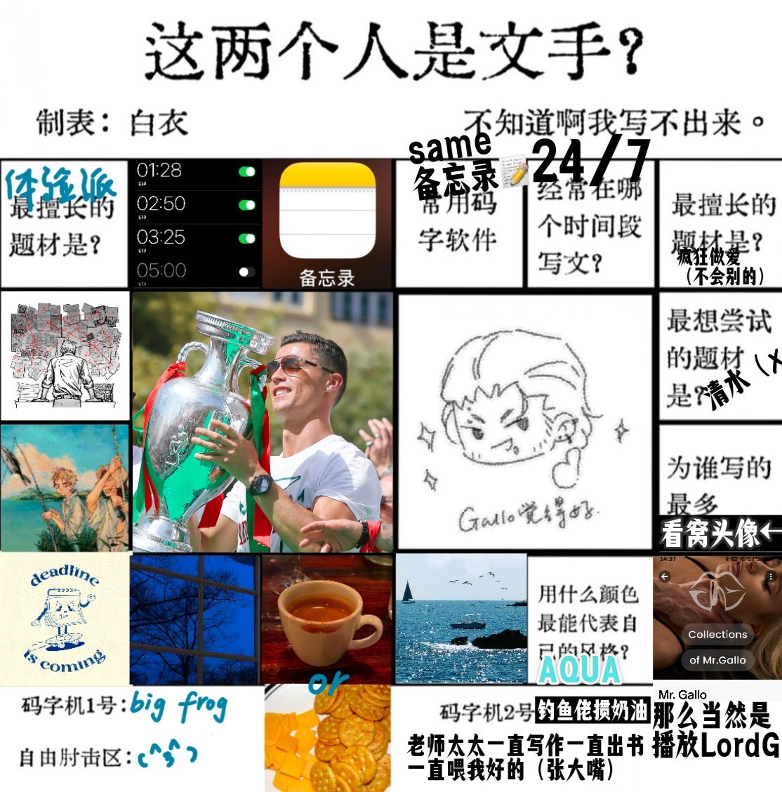 Schlaslahm's tweet photo. 与芬达太太共填文手表格hhh🏒💞💝

谢谢太太 为我打开新世界的大门，让我看到���一人称视角的作品。新鲜的。我学。
许愿：太太多产粮 我吃（张大嘴）

原表来源：白衣呢 老师 https://t.co/35EgyNnrHH