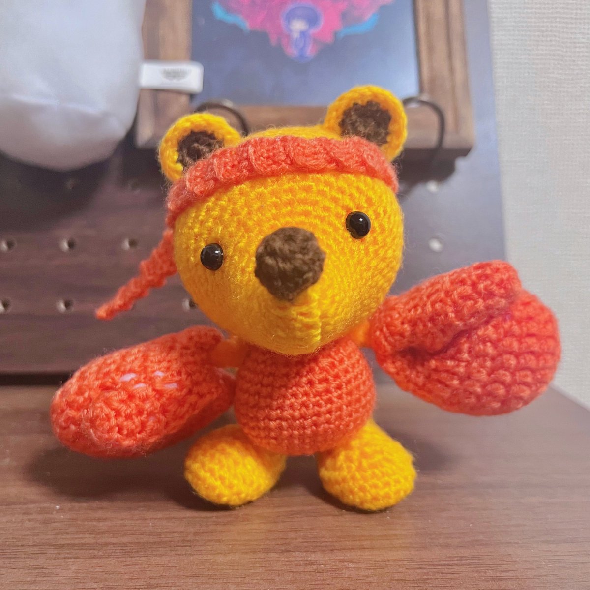 kmk_sankaku's tweet photo. レンちゃんを編みました🧶 https://t.co/tp3AJ6jj4d