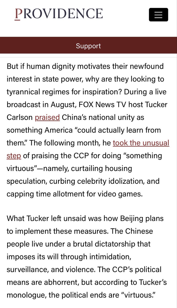 michaelsobolik's tweet photo. Called it back in 2022 in @ProvMagazine, the day immediately after Russia invaded Ukraine.

Tucker (and unfortunately many others) look at Xi and Putin with admiration. https://t.co/UMQgzLRk03