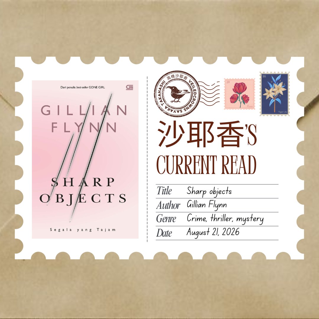 veiledcrowns's tweet photo. ───── ✉️ ... 𝖼𝗎𝗋𝗋𝖾𝗇𝗍𝗅𝗒 𝗋𝖾𝖺𝖽𝗂𝗇𝗀:

     📄 𖥻 𝗦𝗵𝗮𝗿𝗽 𝗼𝗯𝗷𝗲𝗰𝘁𝘀
     📑 𖥻 𝗚𝗶𝗹𝗹𝗶𝗮𝗻 𝗙𝗹𝘆𝗻𝗻

───── #沙耶香READS 𖹭 ꜀(^. .^꜀ )꜆੭ https://t.co/fdCaeTjDlO