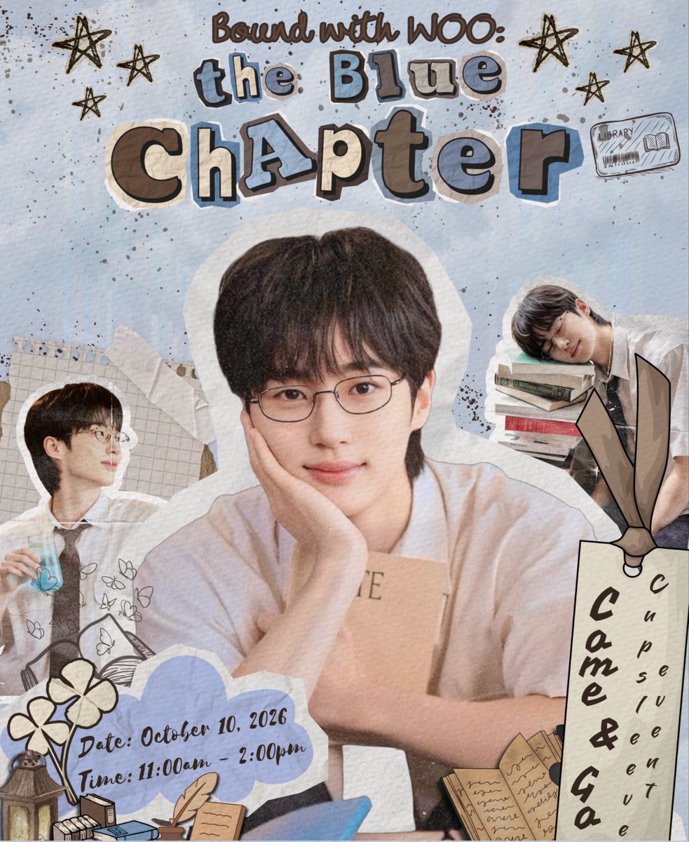fangachi_events's tweet photo. 📖 ᴛʜᴇ ʟɪʙʀᴀʀʏ ɪꜱ ɴᴏᴡ ᴏᴘᴇɴ 🔖

𝐁𝐨𝐮𝐧𝐝 𝐰𝐢𝐭𝐡 𝐖𝐎𝐎: 𝐓𝐡𝐞 𝐁𝐥𝐮𝐞 𝐂𝐡𝐚𝐩𝐭𝐞𝐫 is officially opening its doors!

Join us as we gather, celebrate, and create another beautiful memory with our dear tongtongs as we show our love for Byeon Wooseok —with a little collection of special keepsakes waiting between the pages. 📚✨

Your chapter includes:
🔖 Event Kit
📖 Themed keepsakes & freebies
💙 Fan activities & surprises
🤎 A day to celebrate our love for Woo Seok

📚 *REGISTRATION IS NOW OPEN!*

🗓 October 10, 2026
⏰ 11:00AM - 2:00PM
📍 TBA

🔗 𝗥𝗲𝗴𝗶𝘀𝘁𝗿𝗮𝘁𝗶𝗼𝗻 𝗙𝗼𝗿𝗺: https://t.co/QVqCvdO04u
🔗 𝗦𝗽𝗼𝗻𝘀𝗼𝗿 𝗙𝗼𝗿𝗺: https://t.co/8svvgK5JKS

Limited slots available, so don't wait too long to check out your library card. 👀

See you between the pages. 💙

#BoundWithWOO #TheBlueChapter #ByeonWooSeok #TheSecretLibraryinManila