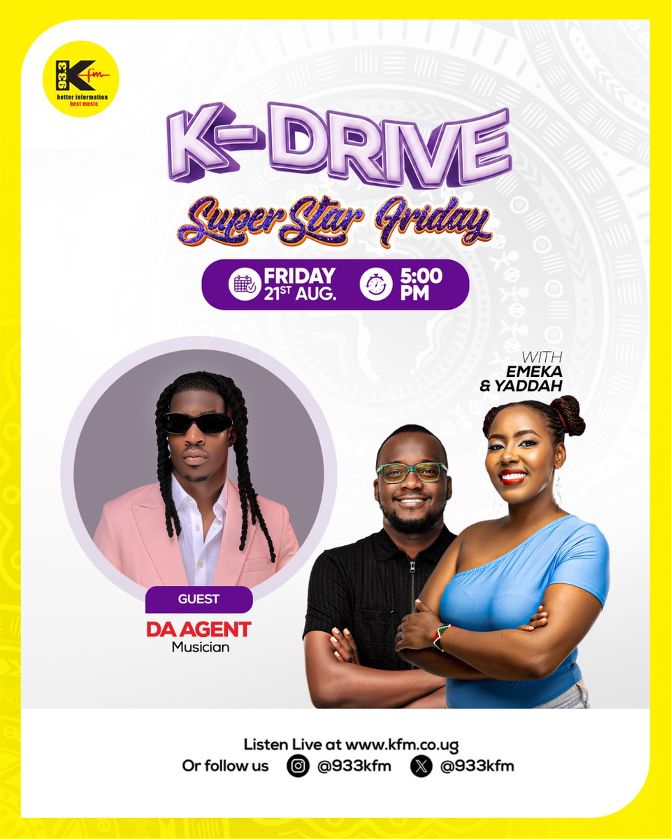 933kfm's tweet photo. When she says daddy daddy , wulila bwampita daddy daddy. 😎

#KDrive #SuperStarFriday https://t.co/9rorVslZDV