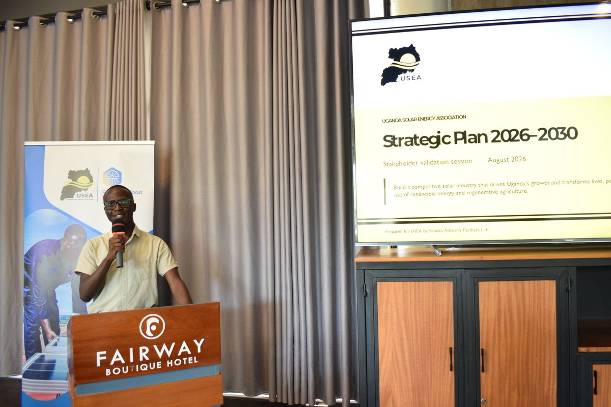 useaug's tweet photo. USEA brought together key stakeholders at Fairway Hotel, Kampala, to validate its Strategic Plan 2026–2030.

Supported by the Power for Food Partnership, the Plan will guide USEA’s work over the next five years.

Thank you to all stakeholders for your valuable contributions. https://t.co/bRDyTYETH3