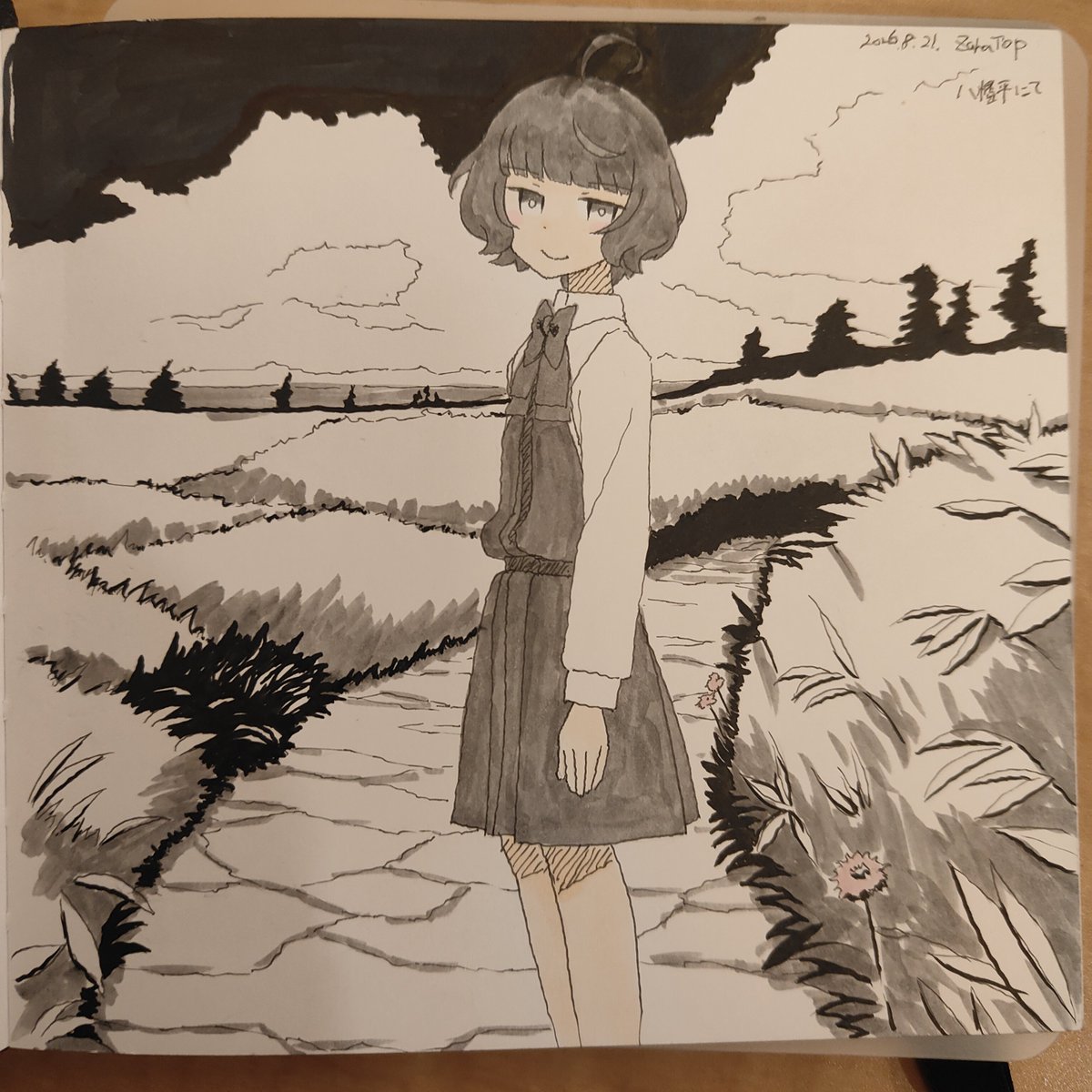 zarabanshi's tweet photo. もう1枚。これは八幡平。秋田と岩手の県境にある火山地帯で温泉がいっぱい。日本百名山でもありますが、駐車場から遊歩道を30分弱で登頂できました。クマザサとトドマツがいっぱい。 https://t.co/r2ImfF5vFG