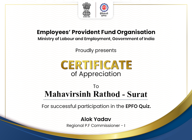 officialepfo's tweet photo. Thank you for your enthusiastic participation in the quiz held on 17 August 2026. We are delighted to share the well-deserved certificates with our winners. Your active involvement and eagerness to learn made the quiz a great success. https://t.co/j2UmzZDb1a