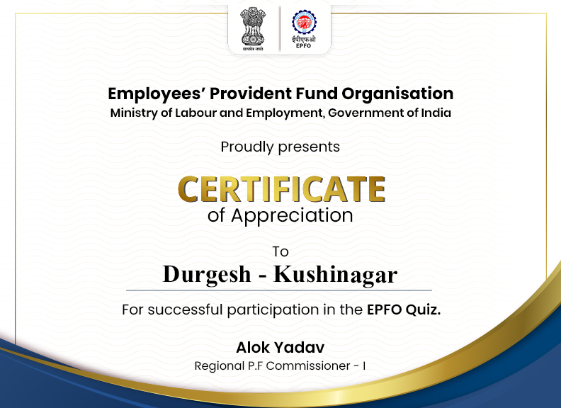 officialepfo's tweet photo. Thank you for your enthusiastic participation in the quiz held on 17 August 2026. We are delighted to share the well-deserved certificates with our winners. Your active involvement and eagerness to learn made the quiz a great success. https://t.co/j2UmzZDb1a