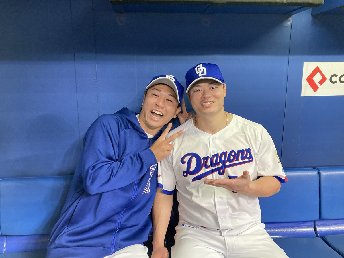 DragonsOfficial's tweet photo. どらほ〜！

今日のヒーローは投打で活躍してくれたこの2人！

#細川成也　#髙橋宏斗

ご声援ありがとうございました！

#中日ドラゴンズ　#ドラあげ↑ https://t.co/2OchGSoVsz
