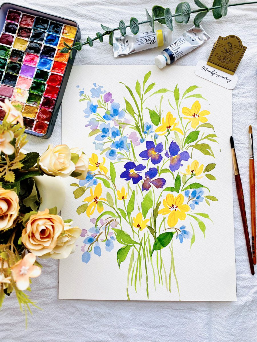 Mohamedgoa1's tweet photo. Trying watercolor for the first time Don’t wait for perfect results—small daily strokes bring big joy to every weekend. https://t.co/RQO6oyTGLk