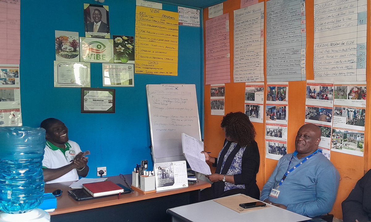 Visionbeyes's tweet photo. Today, ViBE Director held a partnership meeting with the Post Bank Kenya Nairobi CBD Branch Manager and the M-Chama platform focal person @ViBE office.
The meeting focused on strengthening the ViBE JALI Chama Program through group disbursement support and other CSR.
enterprises. https://t.co/4mGyfuXKn0