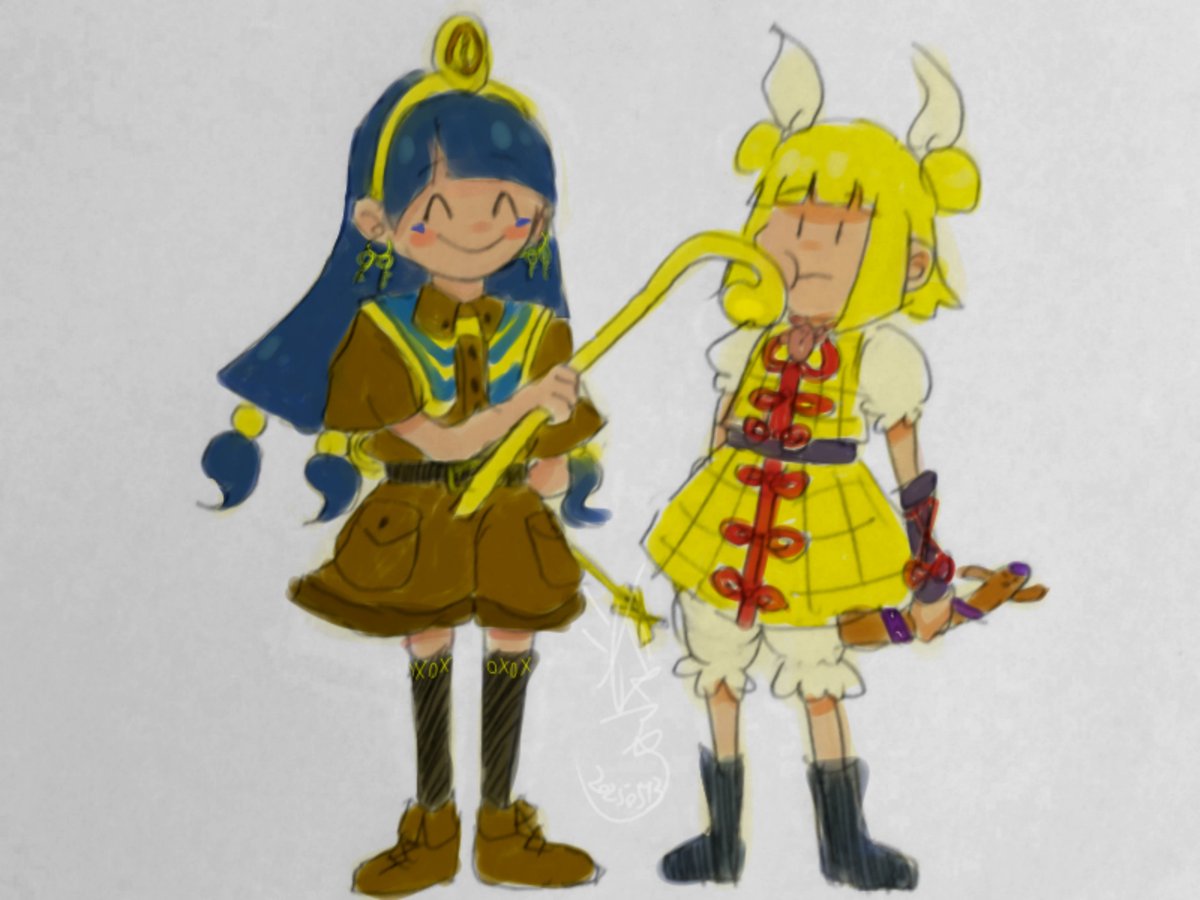ayalog_th64's tweet photo. 磨弓ちゃん、あなた馴子ちゃんにもふにふにされてたよね https://t.co/sc3VNuToST