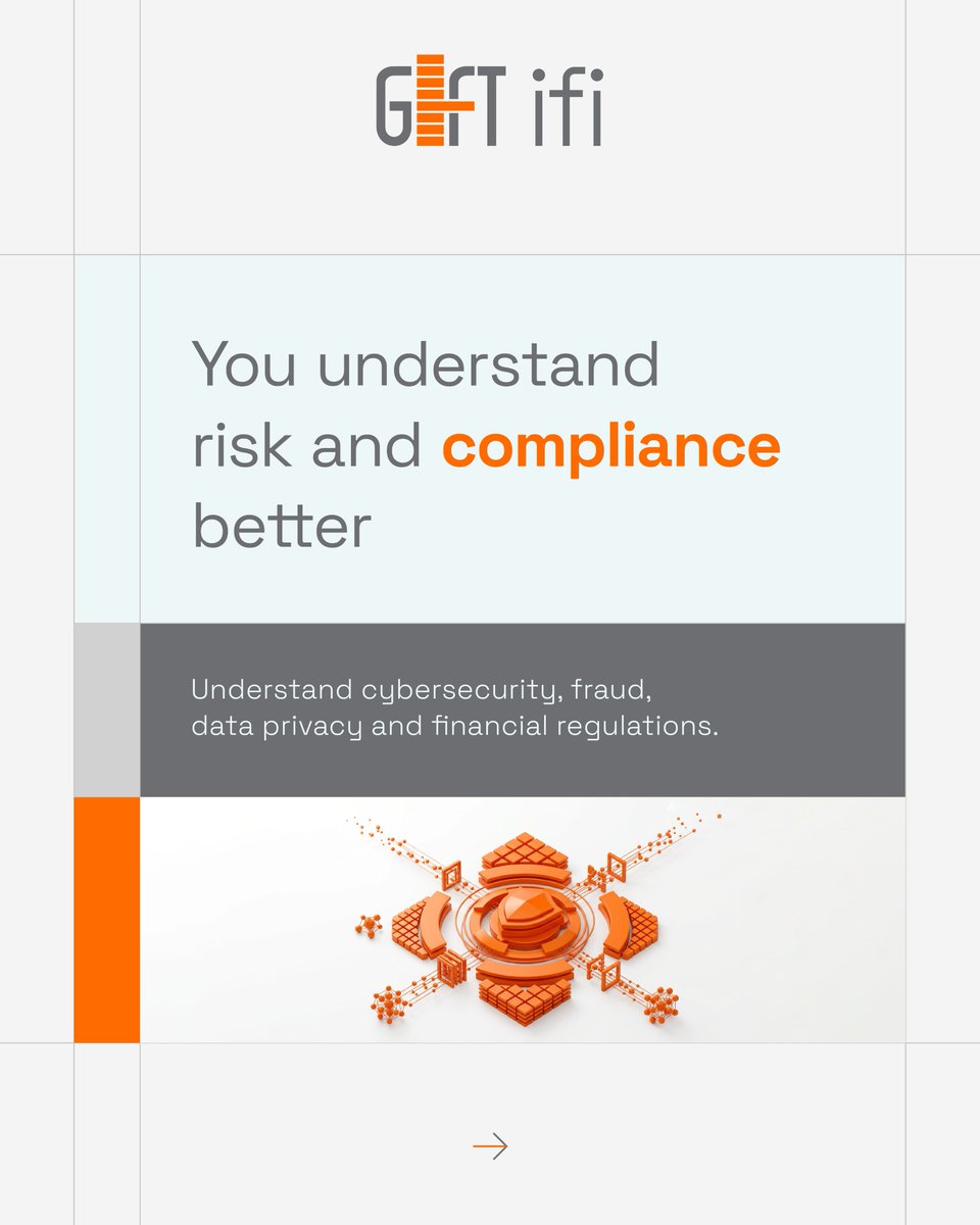 gift_ifi's tweet photo. Fintech jargon got you nodding along?  Decode AI, blockchain, digital payments, cybersecurity, risk &amp; compliance with Fintech Foundations by GIFT ifi.  

Build practical, future-ready fintech skills. 🚀 
Enrol now: https://t.co/eoT5x2RzUr 

#GIFTifi #FinTech https://t.co/2ZDTwYnQPg