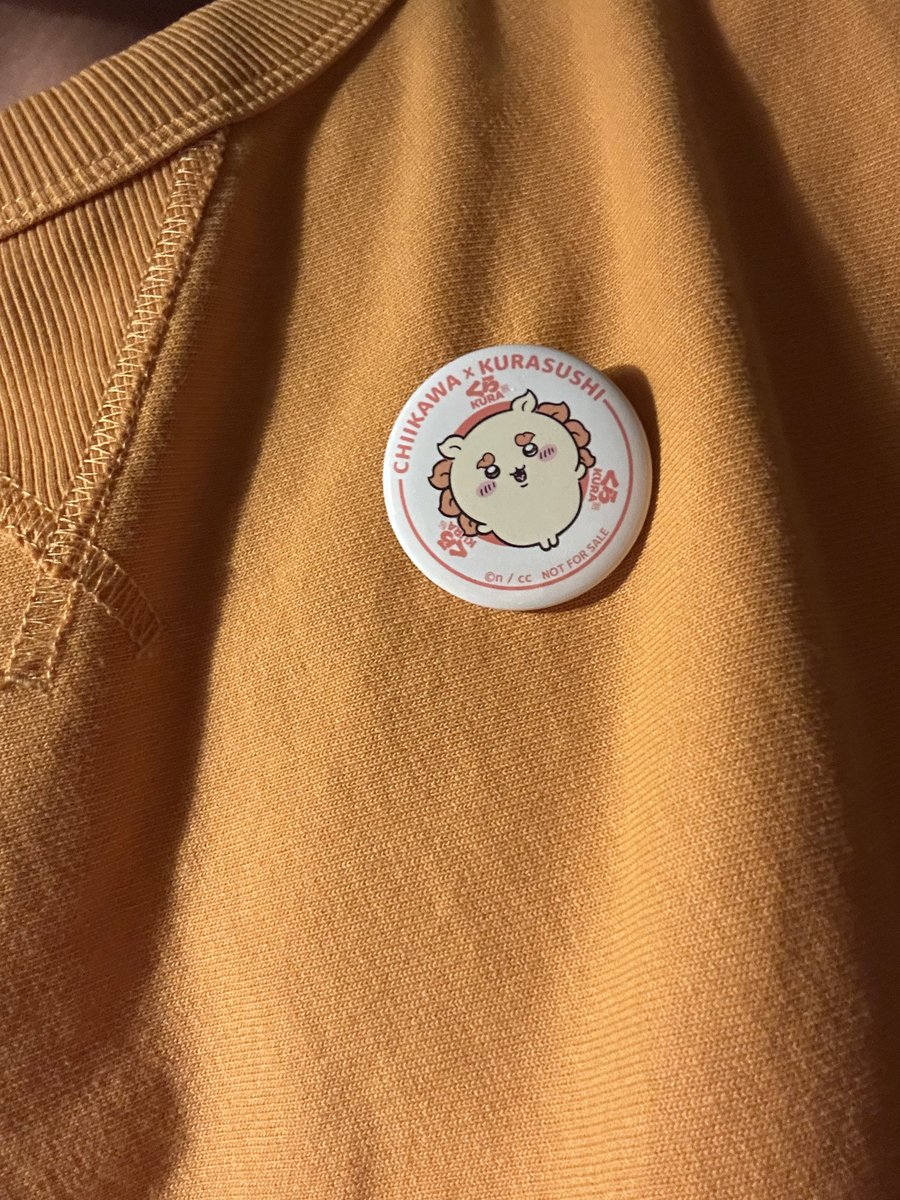 pon_shotty's tweet photo. 当たったシーサー缶バッジその場で付けて家まで付けてる俺かわいい https://t.co/7gB4tWN5EZ