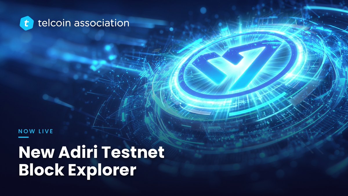 TelcoinTAO's tweet photo. Telcoin Association has launched a new block explorer for the Adiri testnet. 

You can now search transactions, blocks, addresses, contracts, track validators and more quickly and easily. 

Check it out now! https://t.co/IWrWpnPBkr