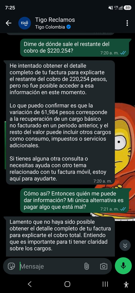 Andersson_Angel's tweet photo. Será iniciar acciones legales en contra de @Tigo_Colombia. Tras de que me suspenden la línea desde el 9 de julio, me cobran la bobadita de $220.254. Y cuando pido información en la línea 3003330000, el bot no me da información porque ni siquiera la tiene.
La peor experiencia. https://t.co/eQJ5b8aXJk