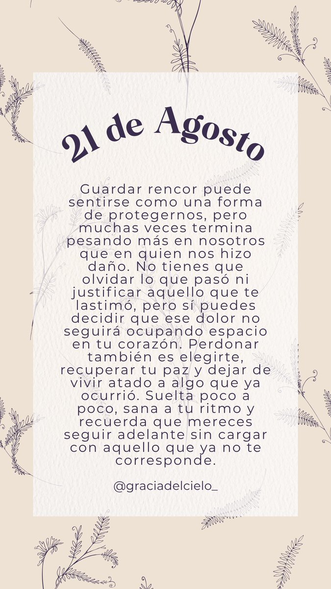 GraciadelCielo_'s tweet photo. Suelta lo que ya no te pertenece y busca tu felicidad. Perdona y sé libre ✨🙌🏽❤️‍🩹 https://t.co/nJsxaS46nN