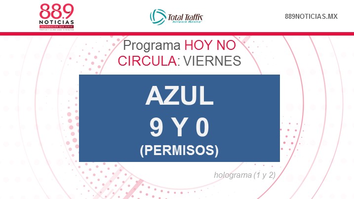 889Noticias's tweet photo. #EvitaMultas
Este viernes el #HoyNoCircula aplica a vehículos con engomado #Azul, terminación de placas 9 y 0, holograma 1 y 2.
Recuerda que puedes escucharnos a través de #iHeartRadio: https://t.co/K31NeDGWqr
oh https://t.co/7hBNPKoxgb