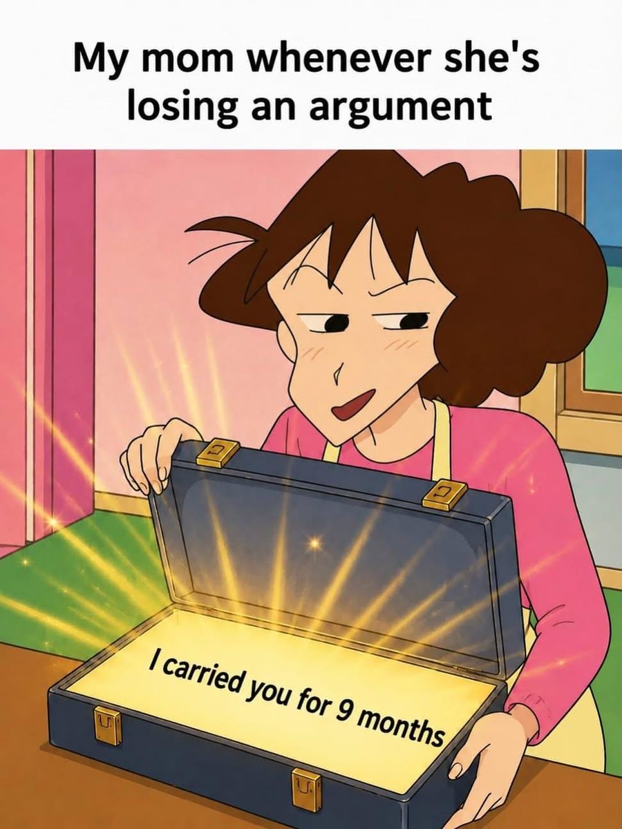 Abiolalt's tweet photo. Moms have a secret weapon for every argument… can you relate 😂😎? https://t.co/OQtu8q555F