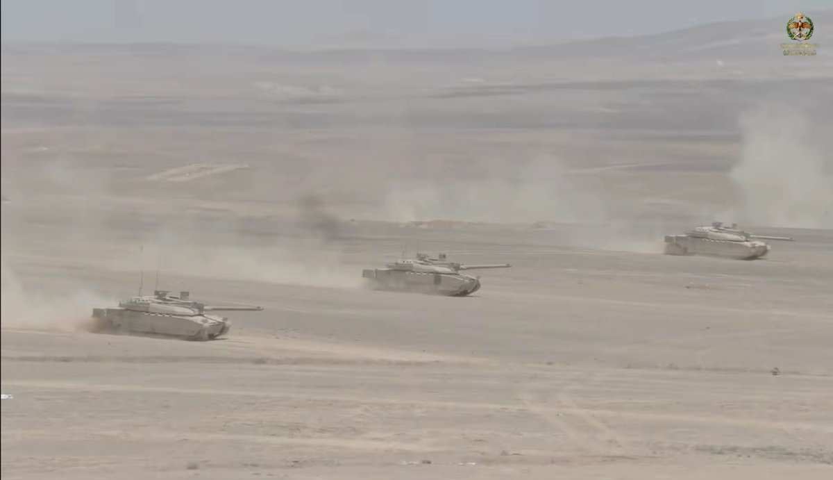 Tom_Antonov's tweet photo. French-made Leclerc MBTs of the Royal Jordanian Army in action.
The UAE donated 70 Leclerc MBTs to Jordan in 2020, equipping two tank battalions of its 3rd Armored Division.
https://t.co/QxmNDx82qO
via @Harry_Boone https://t.co/JKO7IOyP3g