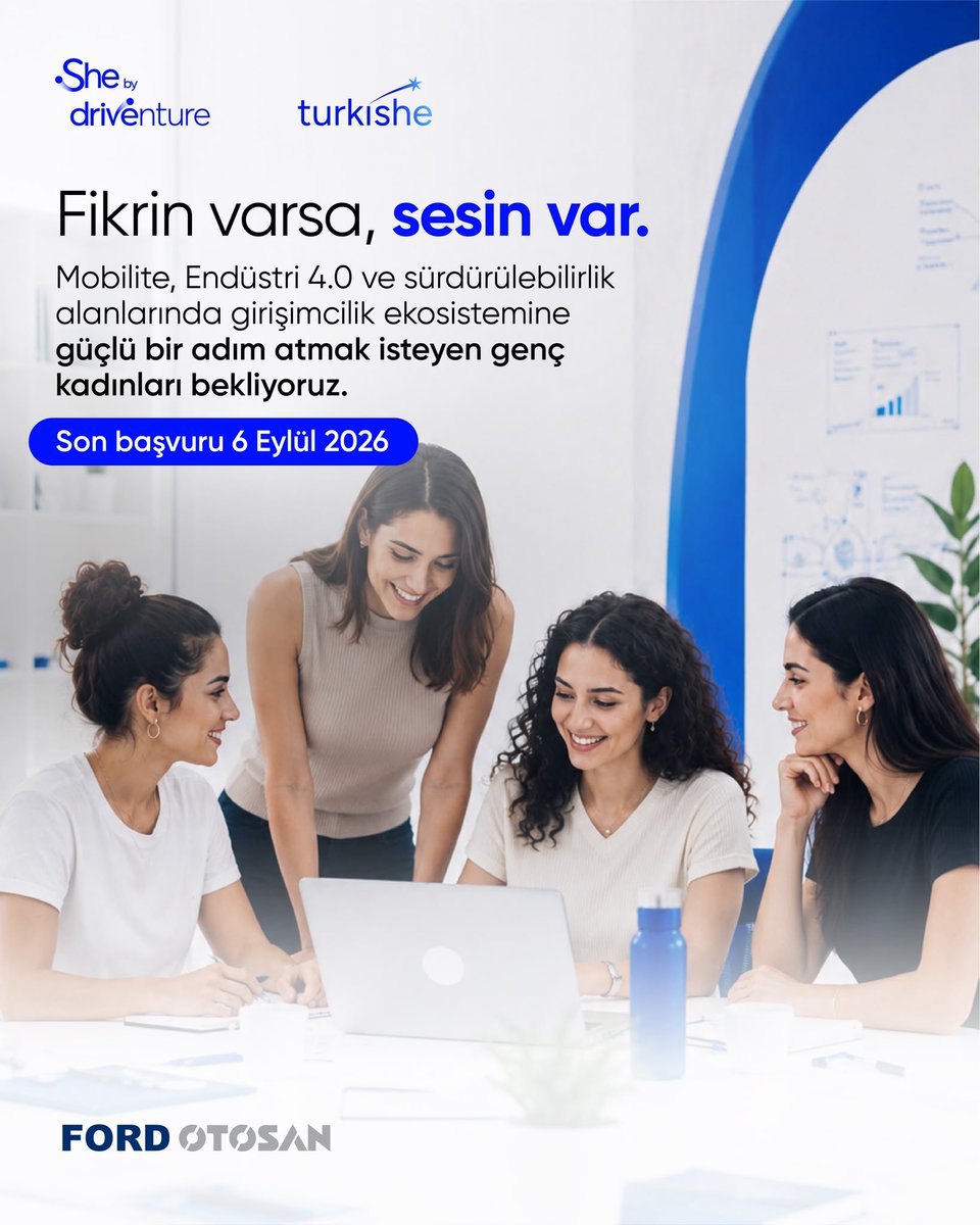 atukariyer's tweet photo. She by Driventure Başvuruları açıldı.

Kendi girişim fikrini geliştirmek isteyen genç kadınlar için tasarlanmış 4 aylık, ücretsiz ve tamamen online bir programdır.

Son başvuru: 6 Eylül
Detaylar ve başvuru: https://t.co/OBT4UnllGy https://t.co/qdKzGfD0kl