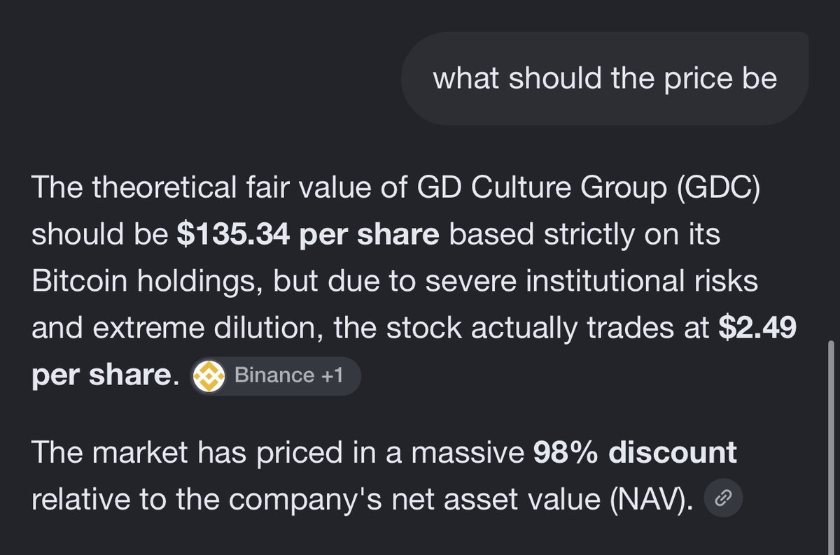 Innerchildsad's tweet photo. $GDC I called @SECGov and I asked them about GDC, they told me the Bitcoin is real, they do hold now more than 7500BTC. And legally GDC can not sell the company lower than it’s NAV, I am super bullish right now. @Hamnakedshorts @Frankkiy @Tony_Denaro time for huge rebound? https://t.co/X4YCifYWUC