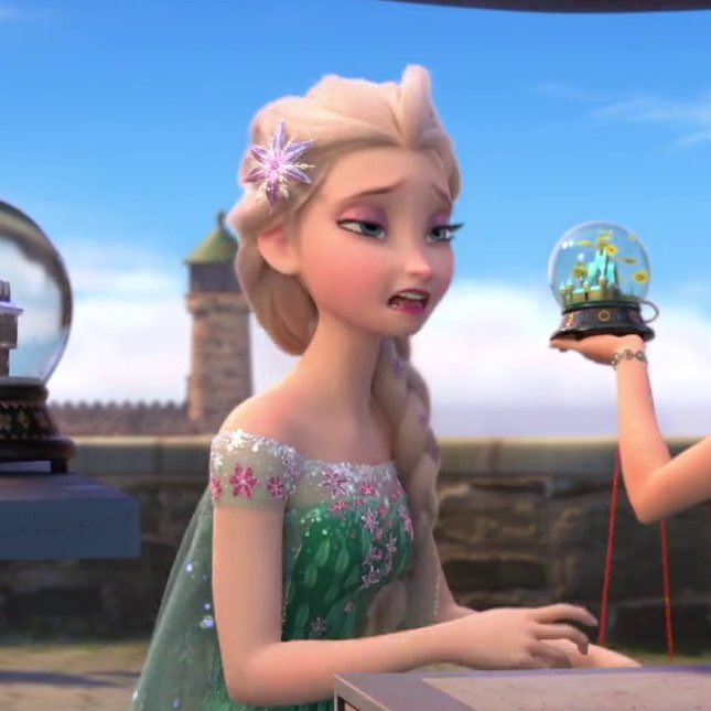 honeymoron's tweet photo. Frozen Fever Elsa was going through it https://t.co/qkkR5g8IrK