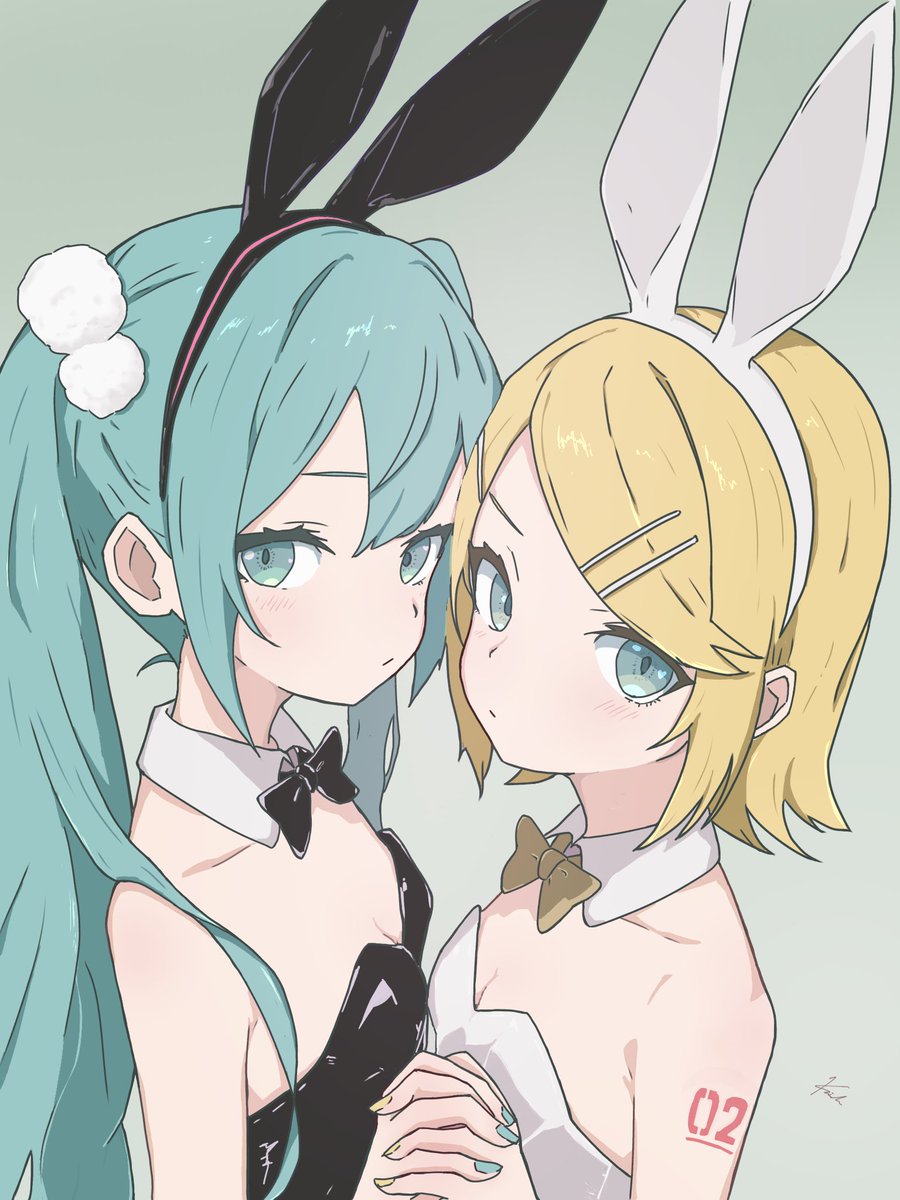 kaila98tkz's tweet photo. 「「今日だけなんだからね！」」
#バニーの日 #初音ミク #鏡音リン #VOCALOID https://t.co/kWlRKokwly