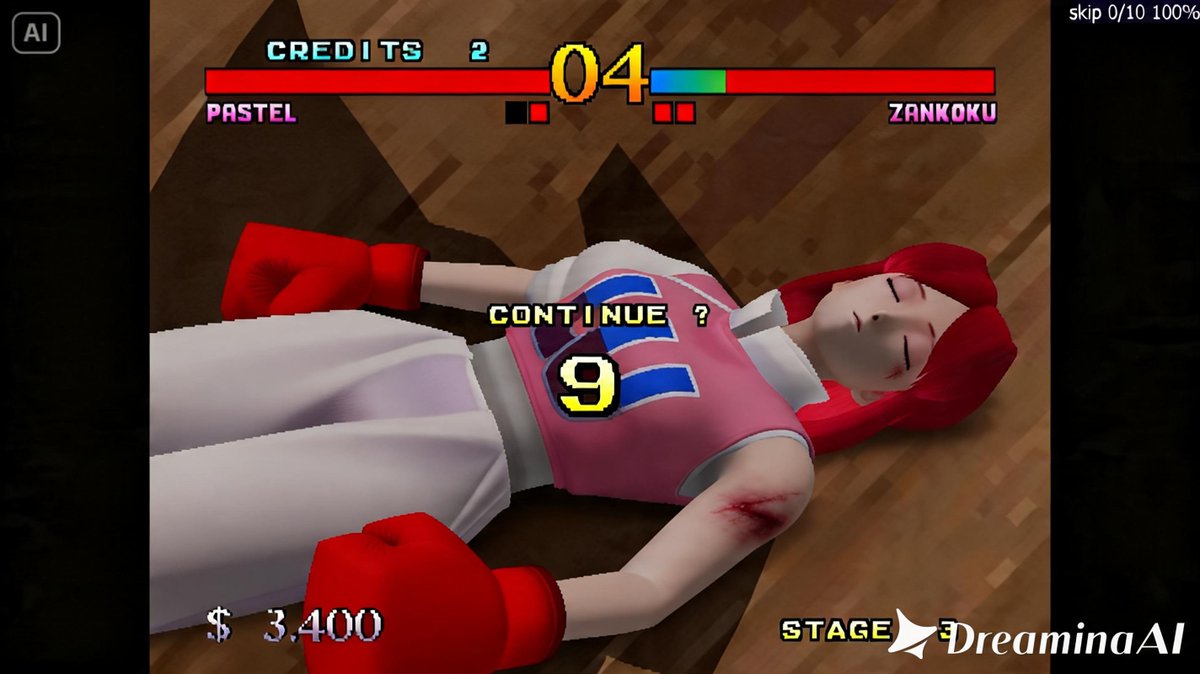 prasetya_j93824's tweet photo. Pastel パステル Battle Tryst バトルトライスト is KO And get Game Over Screen Ryona リョナ. The pretty red hair Boxing girl is Down lying on the floor. It some Rare Game for MAME too #fightinggame #arcade #ryonas #konami #oldgame https://t.co/lpdI7XKj9E