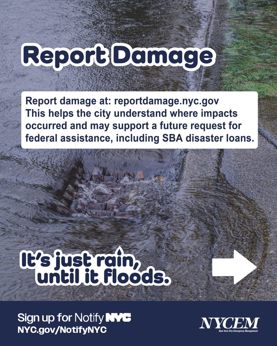 nycemergencymgt's tweet photo. If you were affected by the storm on Thursday, August 20, please report damage you may have experienced: https://t.co/akqD407MMs so we can assess damage and if the City is potentially eligible to apply for federal assistance. https://t.co/DKNaapocDl