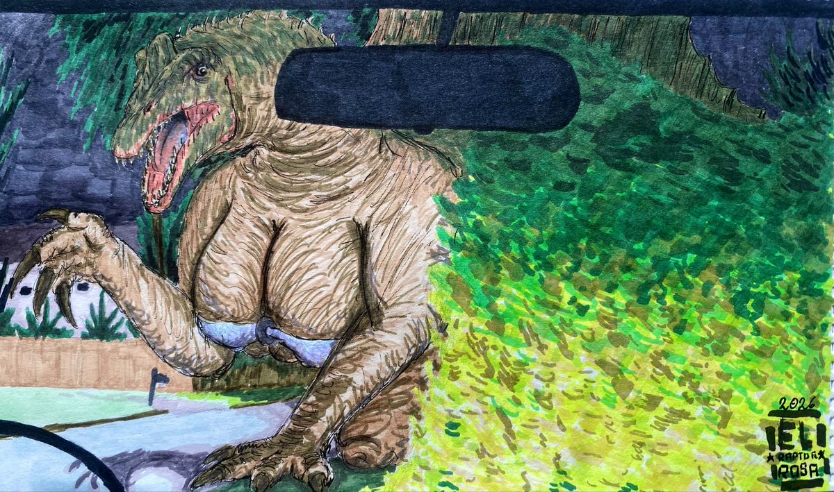 el_raptor_rosa's tweet photo. Got some The End of Oak Street art on my mind, this time with the Spinosaurus lady! ;)🦖🍃

#TheEndOfOakStreet #dinoart #anthroart #furryart https://t.co/Qy5JmKHZuM
