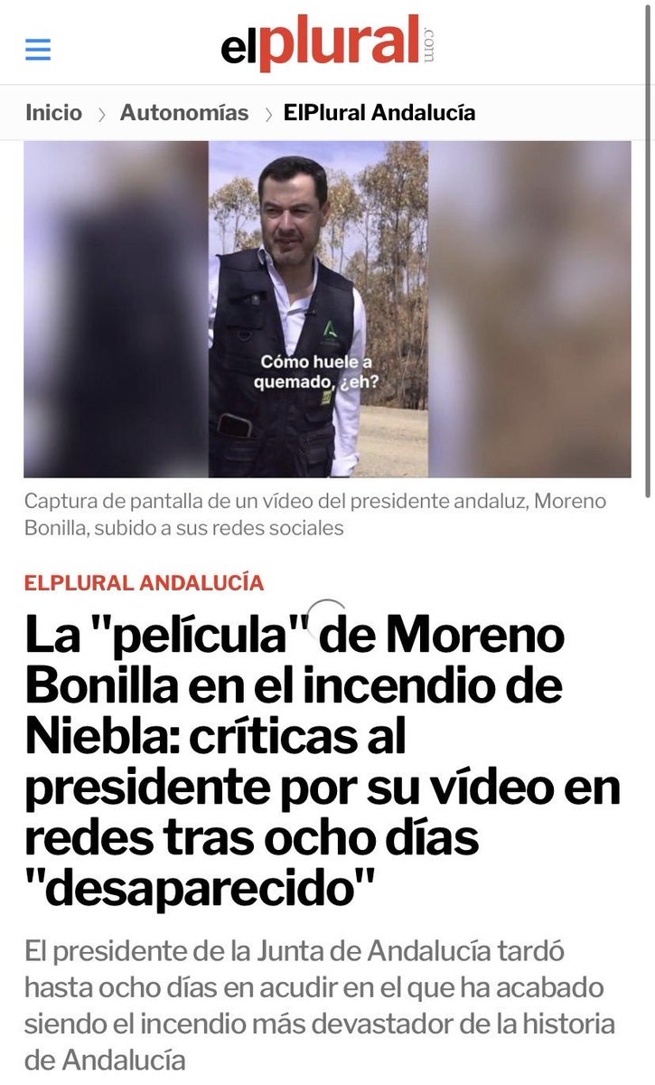 Roco1067's tweet photo. @ppandaluz @JuanMa_Moreno jUANMA moreno bonilla asesino abriental dimisión urgente elecciones andaluzas urgente los incendio se apagan en invierno cuando estaba dé semana santa y feria https://t.co/pZlZANiyMQ
