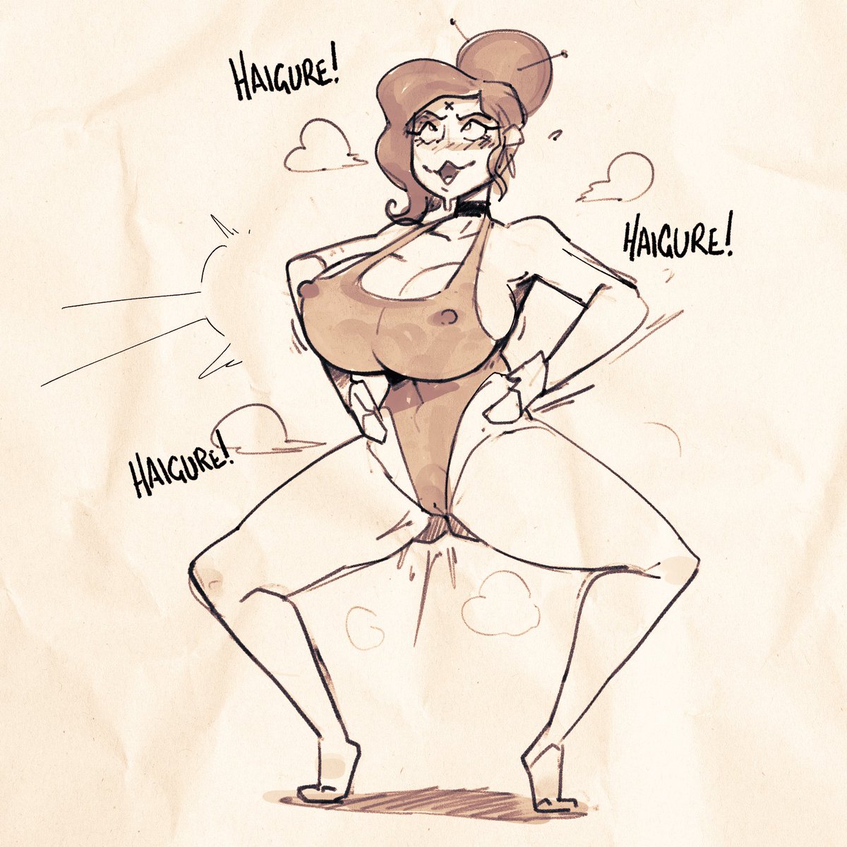 Lewdyhat's tweet photo. Worst case, the room is cold. But at least you're moving enough to stay warm~ https://t.co/h221OkGHoF