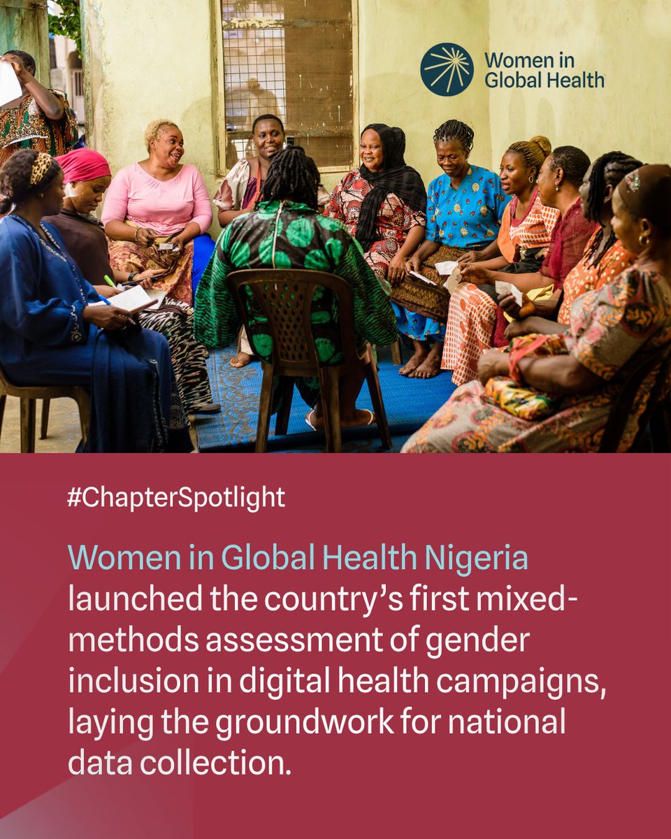 womeninGH's tweet photo. We’re proud of Women in Global Health Nigeria for advancing more inclusive digital health.

The team launched the country’s first mixed-methods assessment of gender inclusion in digital health campaigns, laying the groundwork for national data collection.

#WGHNigeria #WGH https://t.co/SpRQz1fiOY