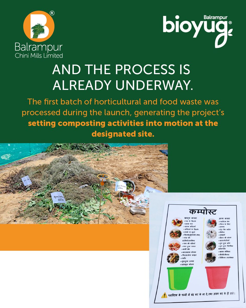 BCMLofficial's tweet photo. What we call waste can become something more. 🌱♻️

On 15th August 2026, BCML and Lucknow Cantonment Board inaugurated the Industrial Composting Project at the MSW Treatment Plant trenching ground, turning horticultural and food waste into a valuable resource.

With the first batch processed and 1 tonne of compost already generated, we’re taking a step towards a more circular way of managing waste. 🔄🌍

#15thAugust #Composting #Sustainable #Bioyug #BCML