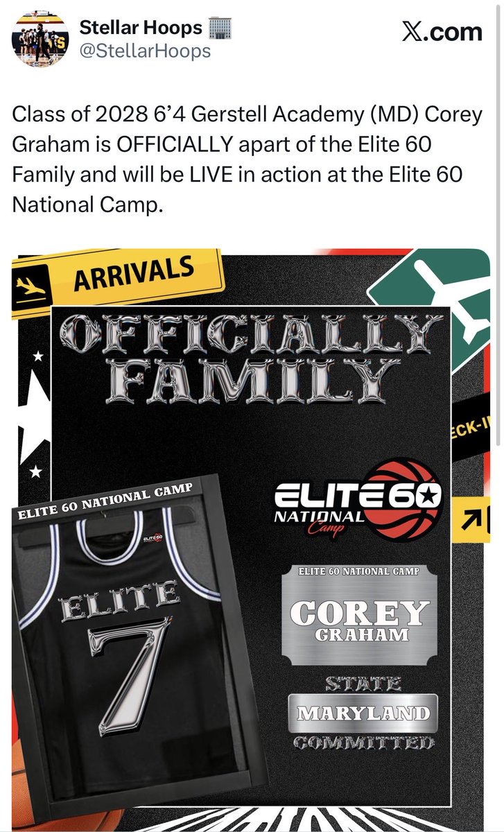 CorGraham5's tweet photo. Blessed to be attending Elite 60 in Charlotte NC https://t.co/A4RP0YaQEe