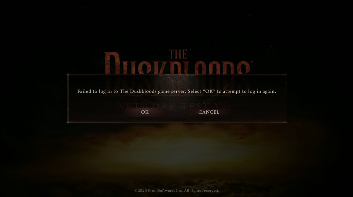 shiny_peso's tweet photo. Didn't realize when they said "closed network test" for Duskbloods that the network would be CLOSED from ME https://t.co/vgMSlRecag