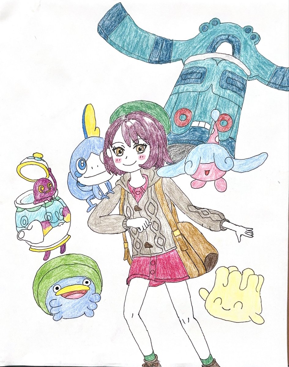Ranunkt7's tweet photo. サブロムの剣盾の主人公ちゃんと激カワ手持ちメンバーたちを描いてみました〜
みんな可愛くて幸せ空間💕
進化段階はイラストの都合に合わせてます。
まつ毛を加筆修正。

#ポケモン
#ポケモン剣盾
#イラスト https://t.co/EirBV95EqM