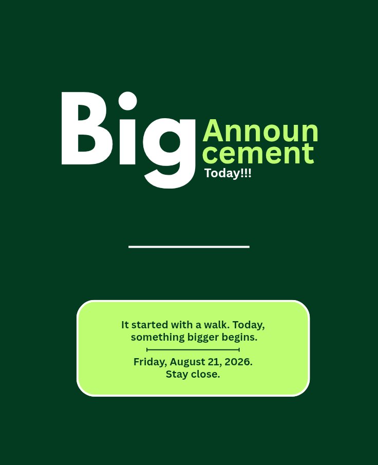 beagain_'s tweet photo. It started with a walk.

Not a campaign. Not a pitch. Just an idea about what it means to slow down, connect, and actually show up for each other.

Today, that idea has a name.

A space to unwind, connect, grow, and give back. Launching today.
Stay close.

#BigAnnouncement https://t.co/YrJkLAZUYZ